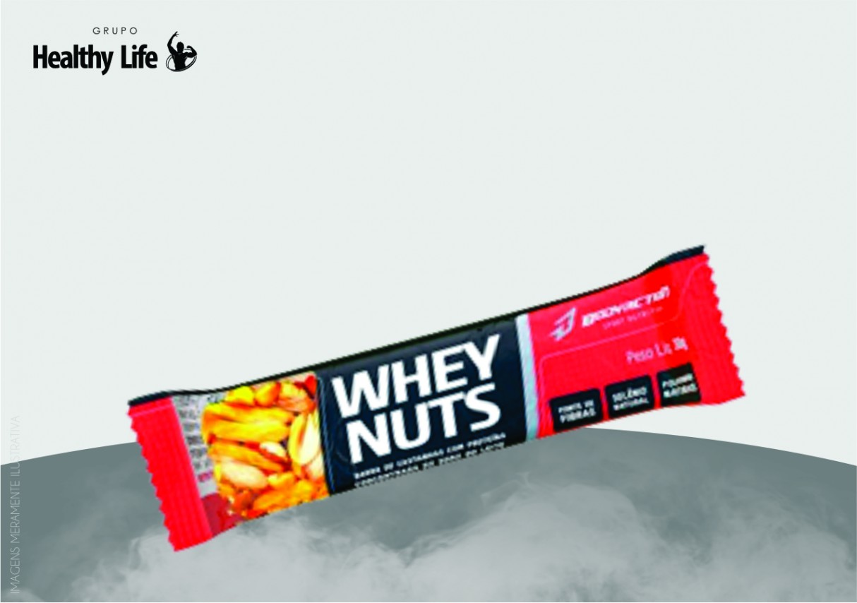 BARRAS DE PROTEÍNA - BARRA DE PROTEÍNA WHEY NUTS UNIDADE - BODYACTION